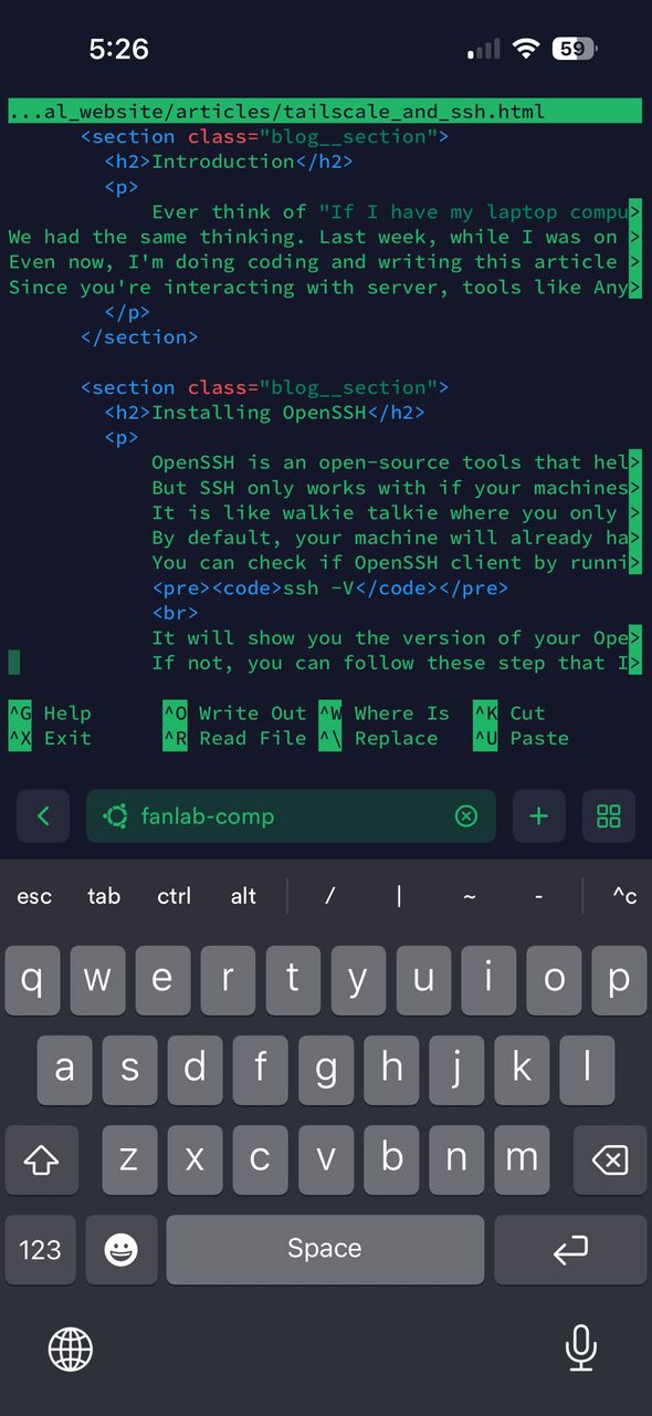 using-nano-to-code